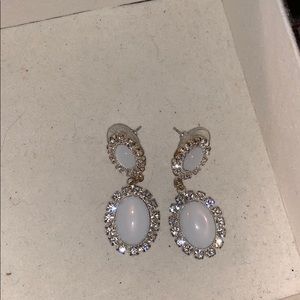 Faux opal earrings
